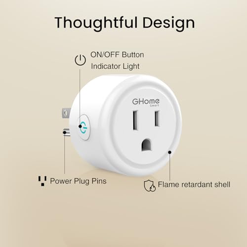 GHome 15A Matter Smart Plugs that Compatible with Alexa