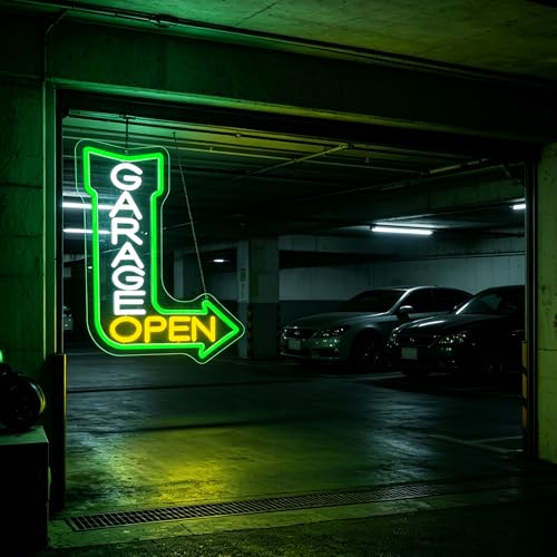 Dad's Garage Neon Sign for Wall Decor Garage LED Sign for Car Barn Workshop Birthday Gifts for Men