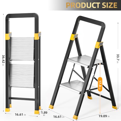 Step Ladder Lightweight Aluminum Folding Step Stool for Adults