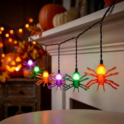 8.5Ft Halloween Outdoor Spider String Light (Spider)