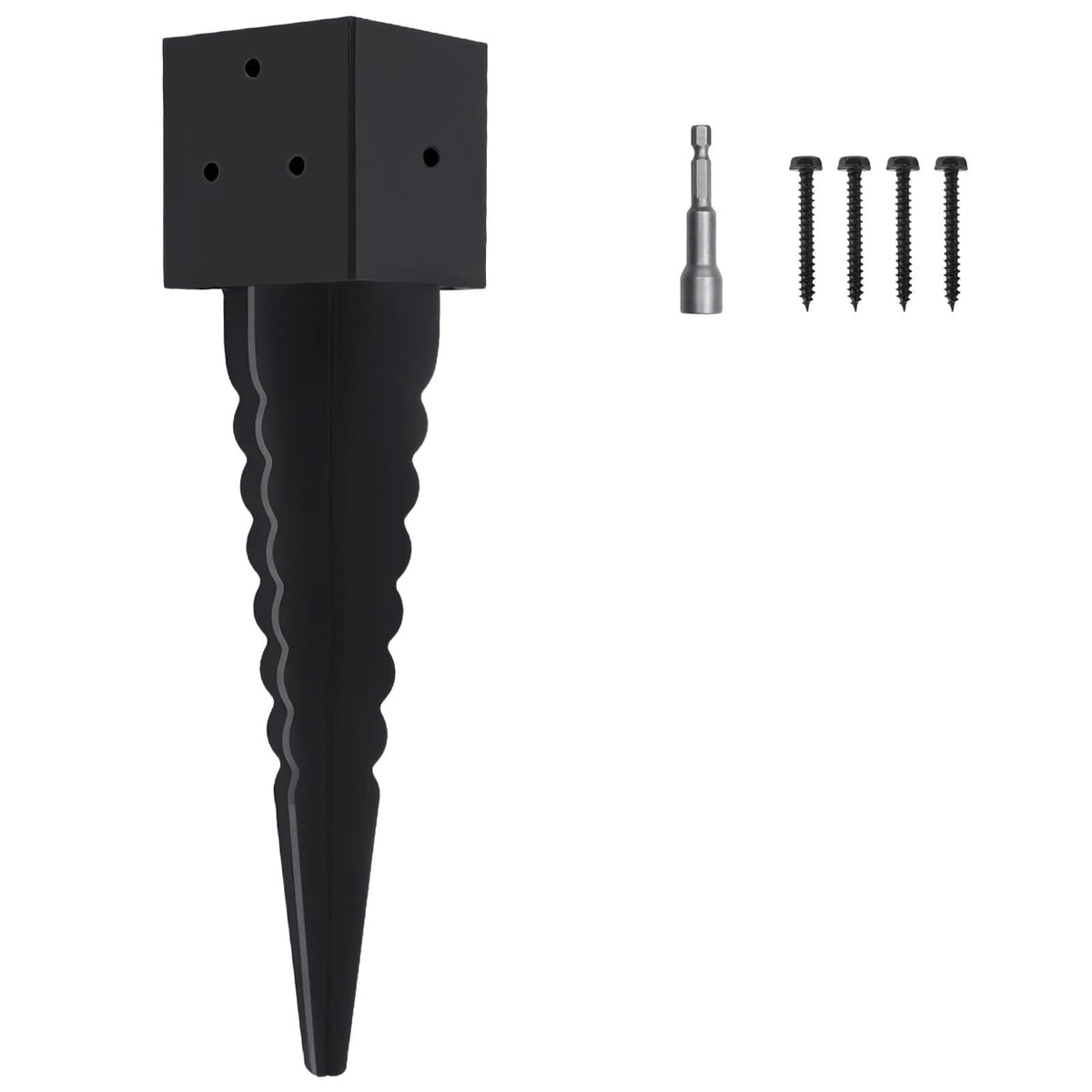 1 Set 4"x 4" Fence Post Anchor Ground Spike 16"