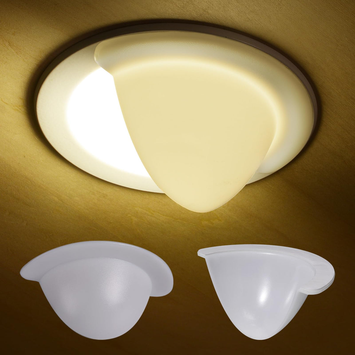 1 Pack 4 Inch 40% Translucent Can Light Cover (White / 4 Inch)