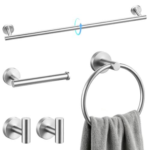 5 Piece Bathroom Accessories Set 24 Inch Bathroom Towel Bar