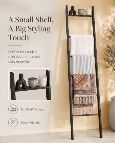 6 Tier Blanket Ladder with Shelf
