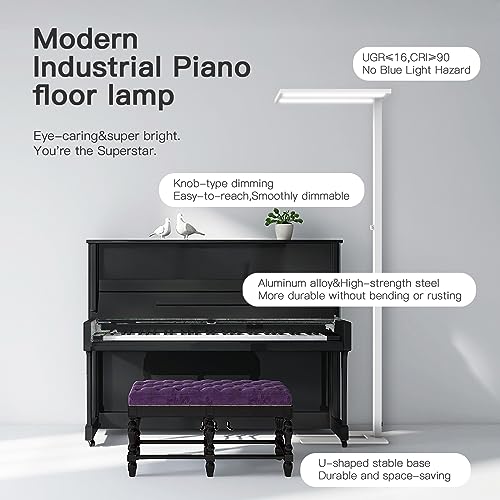 76" Led Floor Lamp (White)