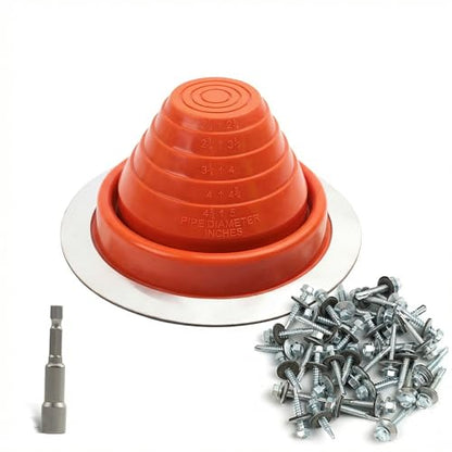 8 High Temp Silicone Metal Roof Pipe Flashing Boot