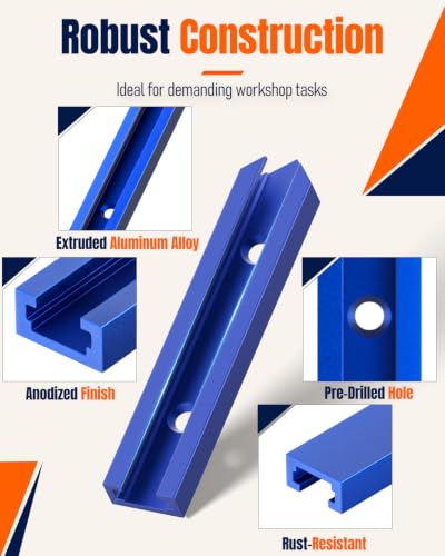 2 Pack Aluminum T Track for Woodworking Jigs and Fixture