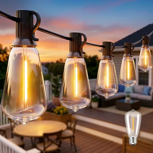 Outdoor String Patio Lights ST38 Edison LED Bulbs