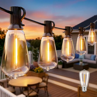 Outdoor String Patio Lights ST38 Edison LED Bulbs