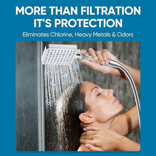 Filtered Shower Head with Handheld (Square / 2. Chrome Plated)