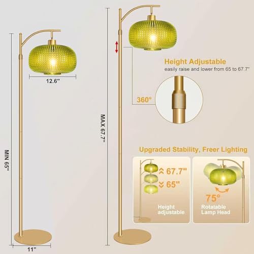 Glass Floor Lamp for Living Room