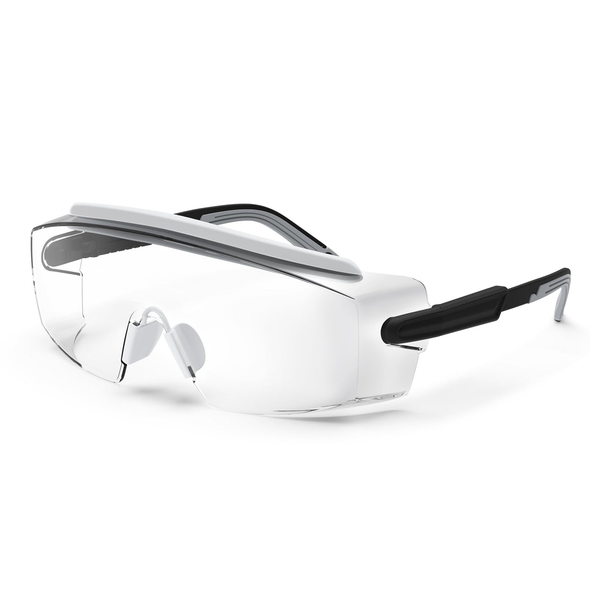 Anti fog Safety Glasses Over Glasses (White&black)