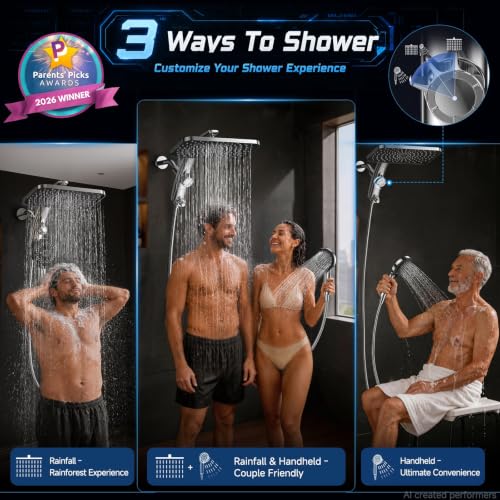 Rain Shower Head with Handheld