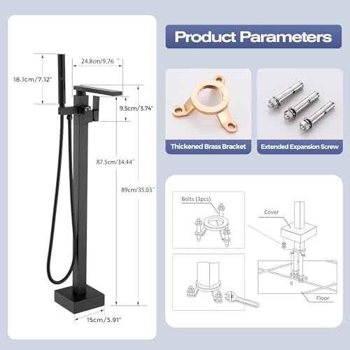 Free Standing Tub Faucet (Matte Black)