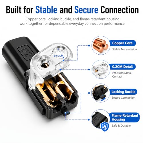 50 Pcs Double Wire Plug in Connector