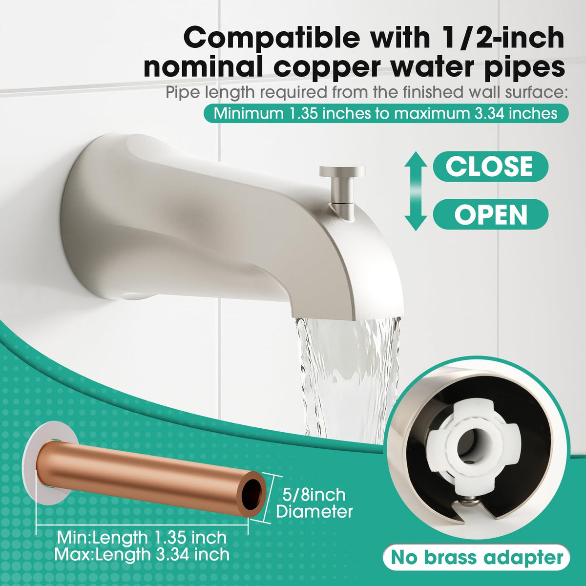 Shower Faucet Set Brushed Nickel (Brushed Nickel)
