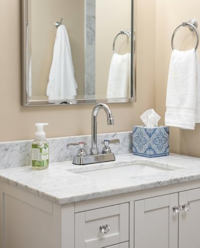 Lead Free Utility Sink Faucet 4" Deck Mount Commercial Faucet with 3