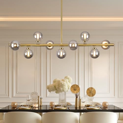 Glass Globe Sputnik Chandelier Mid Century Modern