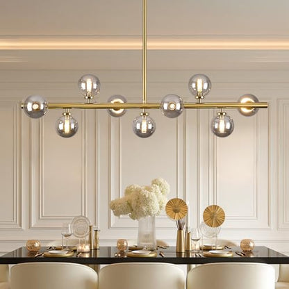 Glass Globe Sputnik Chandelier Mid Century Modern