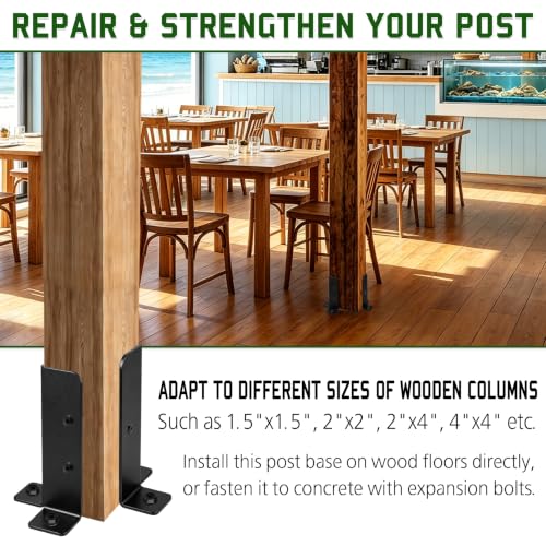 Adjustable Deck Post Anchor Brackets Kit Fit 1.5x1.5