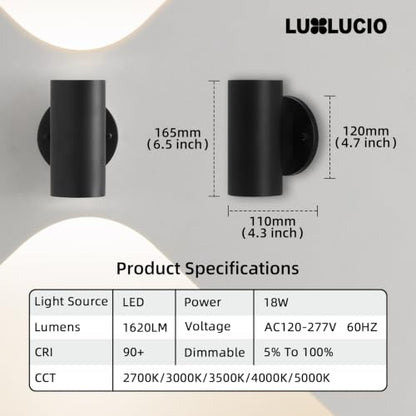 Indoor LED Wall Sconce Up and Down