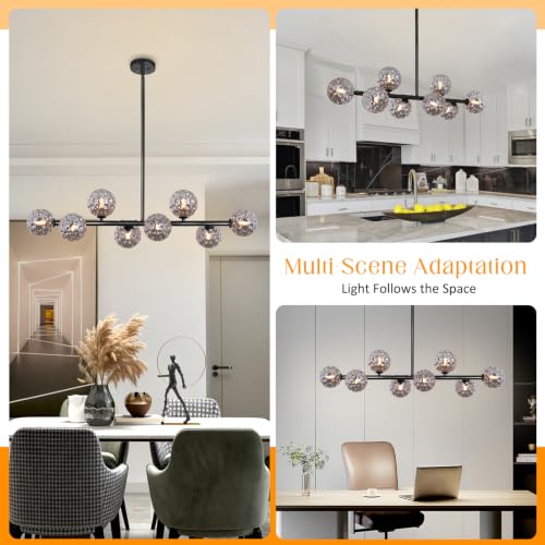 Globe Linear Chandelier 16 Light Dining Room Light Fixture