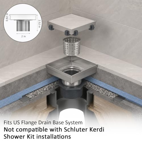 Tile Insert Square Shower Drain