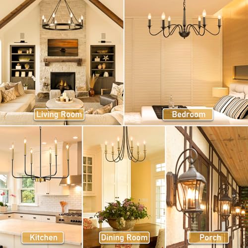 10 Pack E12 LED Light Bulb 60W Equivalent 3000K Soft White for Chandelier (10 Count (Pack of 1))