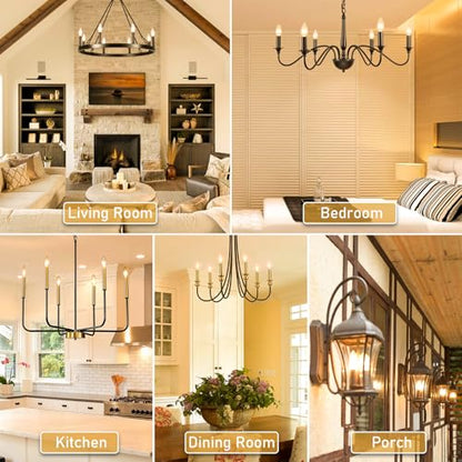10 Pack E12 LED Light Bulb 60W Equivalent 3000K Soft White for Chandelier (10 Count (Pack of 1))
