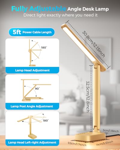 LED Desk Lamp with Power Strip
