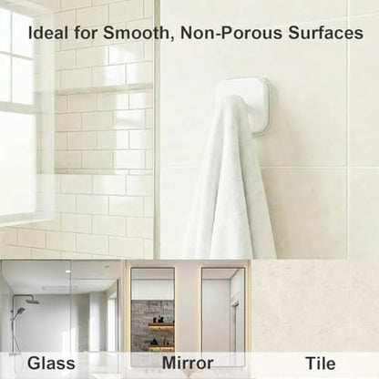 Suction Cup Hooks for Shower (White / 2 Pack)