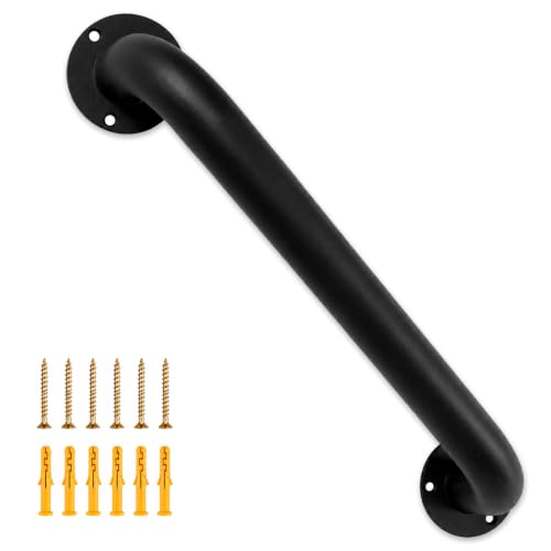 12 Inch Black Metal Wall Handrail