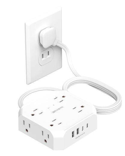 2 Prong Power Strip (5FT White)