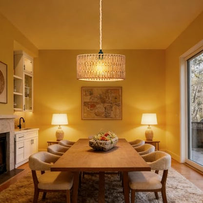 Boho Rattan Chandelier