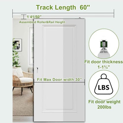 6FT 72In Sliding Pocket Door Track Kit