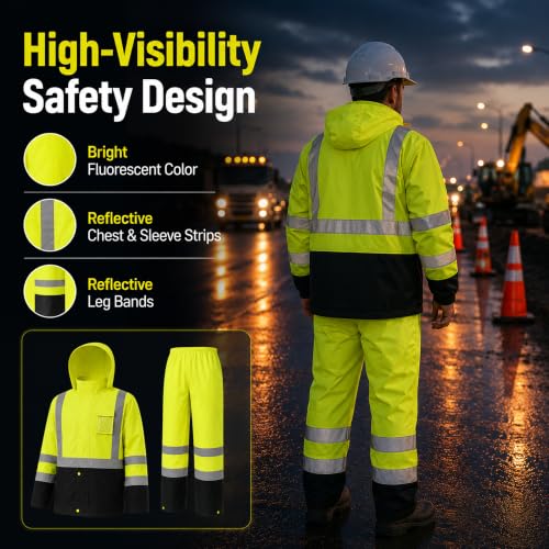 Men's Hi Vis Rain Suit