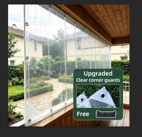 Clear Tarp 14Mil Heavy Duty Clear Vinyl Plastic Tarp