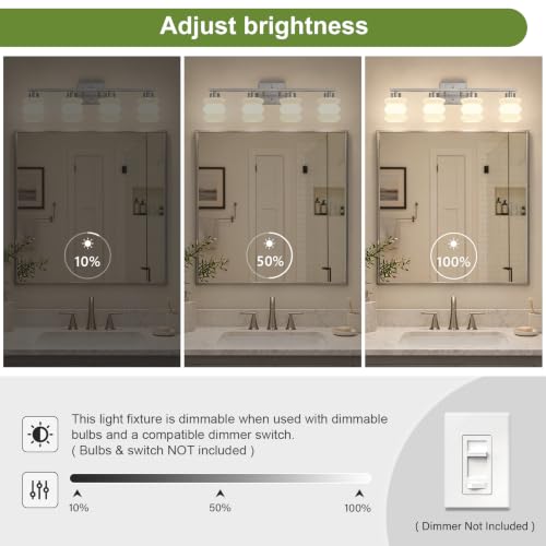 Modern Bathroom Light Fixtures (Brushed Nickel / 4-Light)