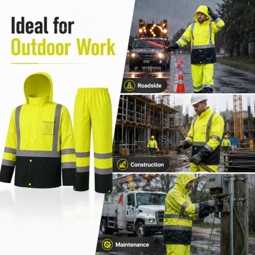 Men's Hi Vis Rain Suit