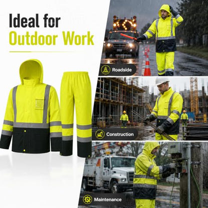 Men's Hi Vis Rain Suit