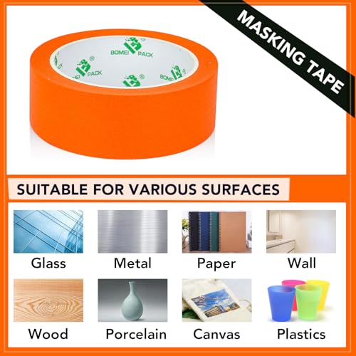 1.5 Inch Wide Masking Tape (Orange)