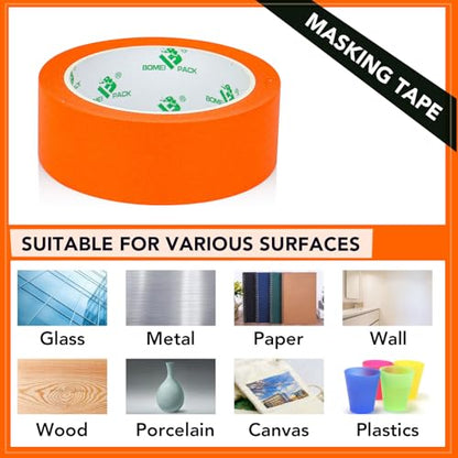 1.5 Inch Wide Masking Tape (Orange)