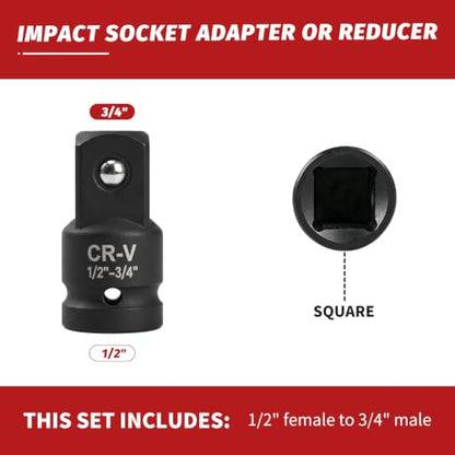 Impact Socket Adapter and Reducer Set
