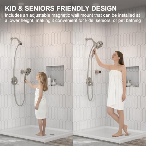 Magnetic Shower Head with Handheld Sprayer