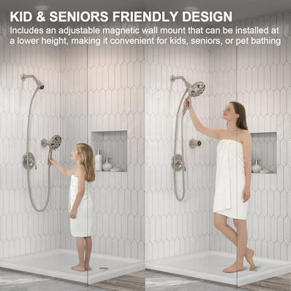 Magnetic Shower Head with Handheld Sprayer