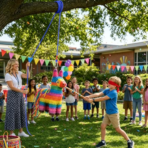 98.4 ft Heavy Duty Nylon Piñata Hanging Rope with D
