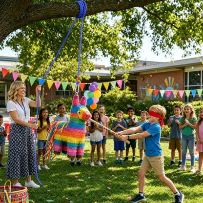 98.4 ft Heavy Duty Nylon Piñata Hanging Rope with D