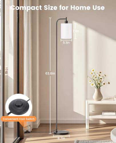 Floor Lamp with Linen Shade