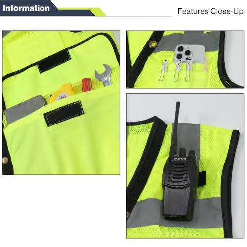 Safety Vest High Visibility Reflective Vest for Outdoor Work
