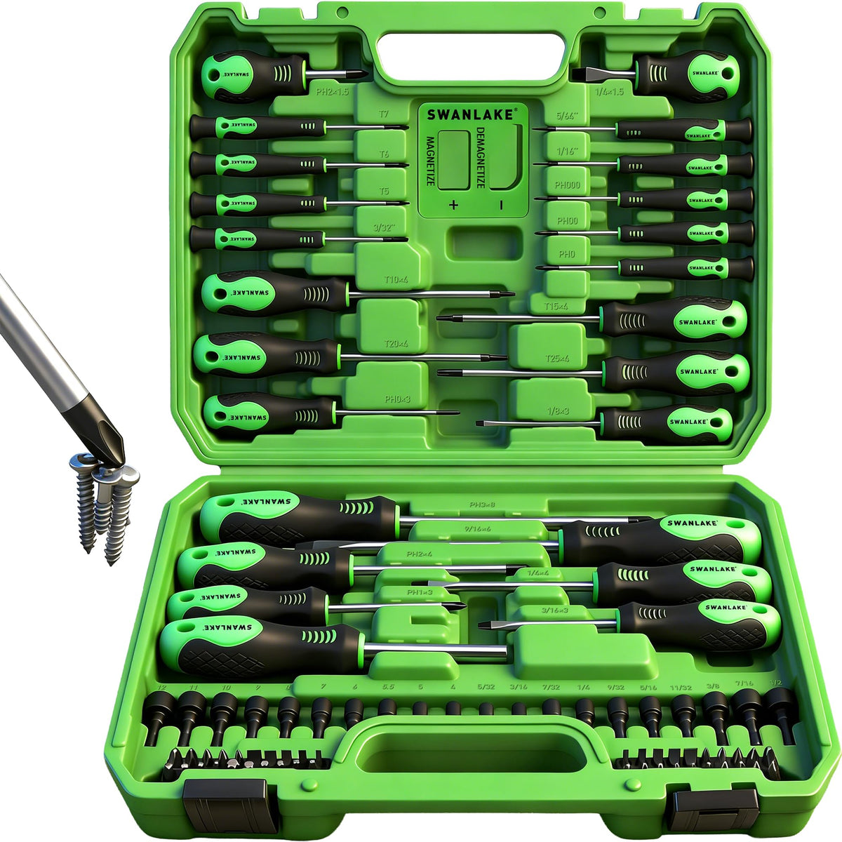 SWANLAKE 86PCS Magnetic Screwdriver Set (86-Piece Magnetic Screwdriver Set)